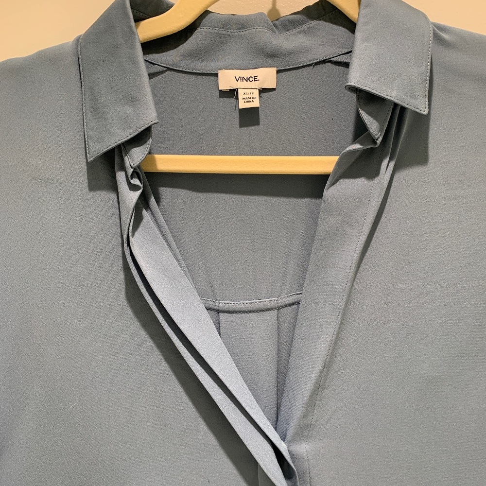 Vince light blue silk blouse